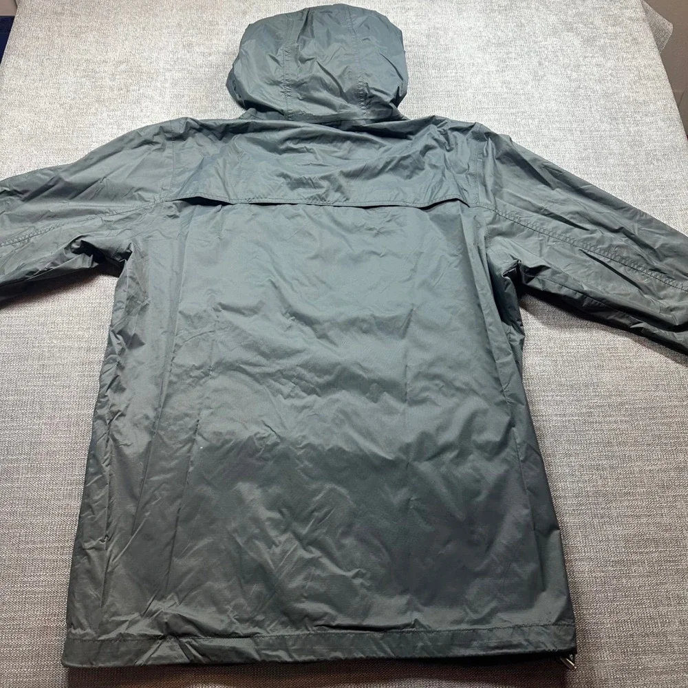 Columbia Rain Jacket Mens L Gray  Hooded Ripstop Parka Windbreaker